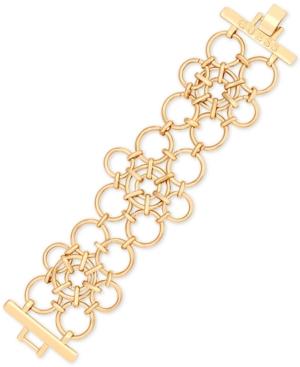 Guess Rose Gold-tone Circle Link Bracelet