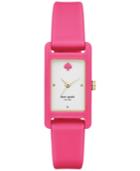 Kate Spade New York Women's Duffy Square Bougainvillea Pink Silicone Strap Watch 18x25mm Ksw1278