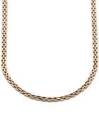 Three Row Link Collar Necklace In 14k Gold