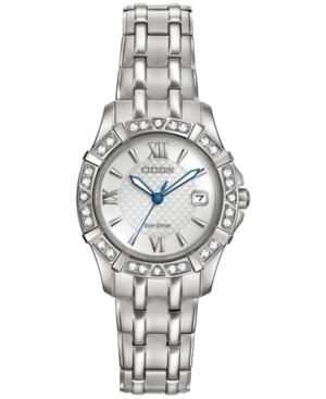 Citizen Women's Eco-drive Diamond Accent Stainless Steel Bracelet Watch 26mm Ew2360-51a