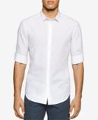 Calvin Klein Men's Slim-fit Seersucker Long-sleeve Shirt