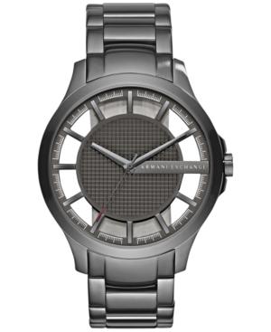Ax Armani Exchange Men's Gunmetal Stainless Steel Bracelet Watch 46mm Ax2188