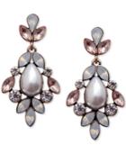 Say Yes To The Prom Gold-tone Multi-crystal & Imitation Pearl Drop Earrings