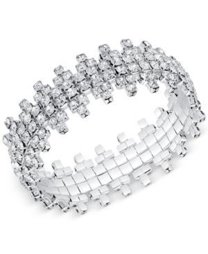 Say Yes To The Prom Silver-tone 5-row Crystal Stretch Bracelet, A Macy's Exclusive Style