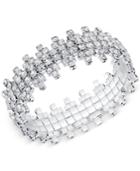 Say Yes To The Prom Silver-tone 5-row Crystal Stretch Bracelet, A Macy's Exclusive Style