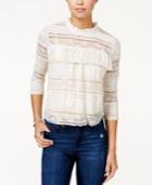 American Rag Lace Mock-neck Top, Only At Macy's
