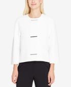 Tahari Asl Bell-sleeve Hardware Blazer