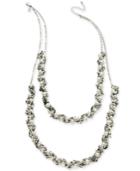 I.n.c. Silver-tone Imitation Pearl & Tweed Thread Multi-layer Statement Necklace, 26-1/2 + 3 Extender, Created For Macy's