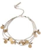 Kenneth Cole New York Two-tone Shaky Disc And Bead Multi-row Bracelet