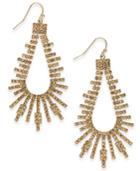 Thalia Sodi Gold-tone Crystal Bar Open Drop Earrings, Created For Macy's