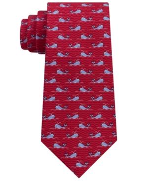 Tommy Hilfiger Men's Conversational Whale Silk Tie