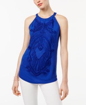 Inc International Concepts Petite Soutache Halter Top, Only At Macy's