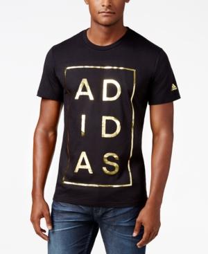 Adidas Men's Vertical Logo Gold Foil T-shirt
