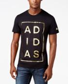 Adidas Men's Vertical Logo Gold Foil T-shirt