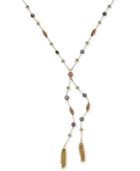 I.n.c. Gold-tone Crystal, Bead & Chain Tassel Lariat Necklace, 28 + 3 Extender, Created For Macy's