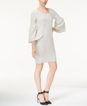 Calvin Klein Printed Bell-sleeve Dress