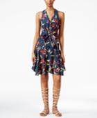 Rachel Rachel Roy Printed Tie-front Fit & Flare Dress