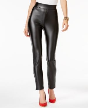Thalia Sodi Faux-leather Coated Pull-on Pants, Only At Macy's