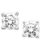 Certified Colorless Diamond Stud Earrings In 18k White Gold (1/3 Ct. T.w.)