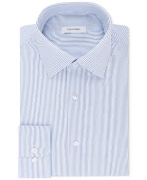 Calvin Klein Men's Classic/regular Fit Non-iron Performance Stretch Stripe Dress Shirt