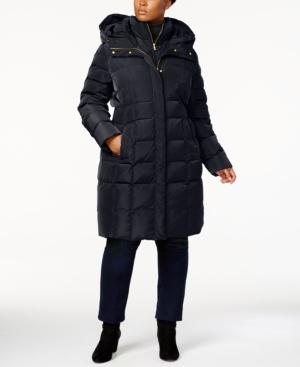 Cole Haan Signature Plus Size Layered Down Puffer Coat
