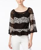 Inc International Concepts Lace Peasant Top, Only At Macy's