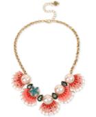 Betsey Johnson Gold-tone Imitation Pearl And Seashell Statement Necklace