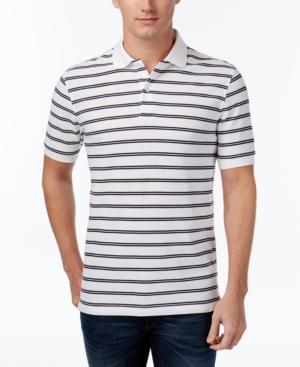 Club Room Men's Big And Tall Striped Polo, Created For Macy's
