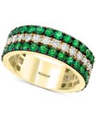 Effy Emerald (1-3/4 Ct. T.w.) & Diamond (5/8 Ct. T.w.) Statement Ring In 14k Gold