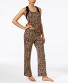 Thalia Sodi Printed Racerback Tank And Pant Pj Set