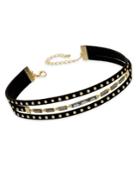 M. Haskell For Inc International Concepts Gold-tone Layered Stone Velvet Choker Necklace, Only At Macy's