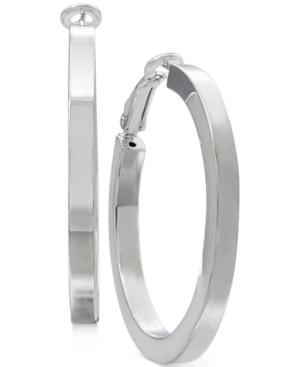 Giani Bernini Squared Hoop Earrings In Sterling Silver, Created For Macy's