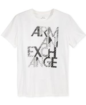 Armani Exchange Men's Fence Print Logo T-shirt