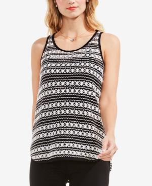 Vince Camuto Sheer Crochet Tank Top