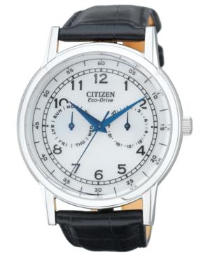 Citizen Men's Eco-drive Black Leather Strap Watch 42mm Ao9000-06b