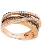Le Vian Chocolatier Diamond Multi-band Crisscross Ring (9/10 Ct. T.w.) In 14k Rose Gold