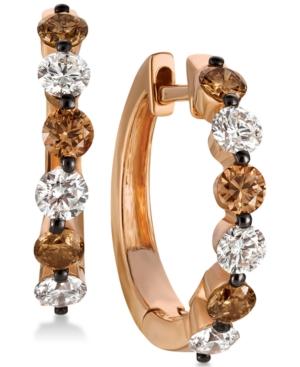 Le Vian Chocolatier Diamond Hoop Earrings (1-1/10 Ct. T.w.) In 14k Rose Gold