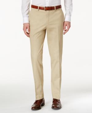 Bar Iii Men's Slim-fit Tan Stretch Pants, Only At Macy's