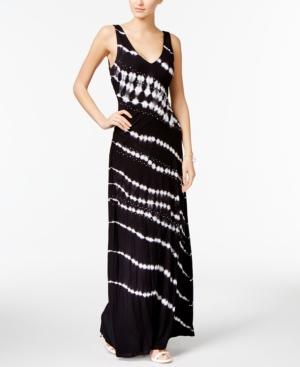 Inc International Concepts Petite Printed Embellished Ruched Maxi Dress, Only At Macy's
