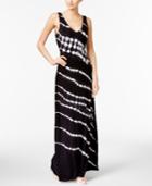 Inc International Concepts Petite Printed Embellished Ruched Maxi Dress, Only At Macy's