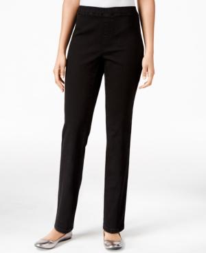 Karen Scott Petite Pull-on Denim Pants, Only At Macy's