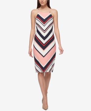 Guess Chevron Striped Sheath Dress