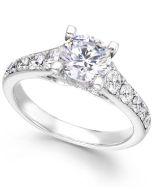 X3 Diamond Engagement Ring In 18k White Gold (2-1/4 Ct. T.w.), Created For Macy's