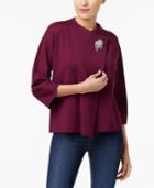Jm Collection Embellished Brooch Cardigan, Created For Macy's
