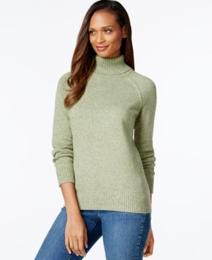 Karen Scott Petite Marled Turtleneck Sweater, Only At Macy's