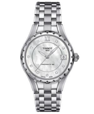 Tissot Women's Swiss Automatic Lady Diamond Accent Stainless Steel Bracelet Watch 35mm T0722071111600