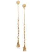 Inc International Concepts Gold-tone Mixed-chain Tassel Linear Earrings, Only At Macy's