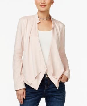 Inc International Concepts Draped Faux-suede Jacket, Only At Macy's