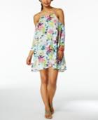 Bar Iii Tropical Off-the-shoulder Cover-up Dress, Only At Macy's Women's Swimsuit