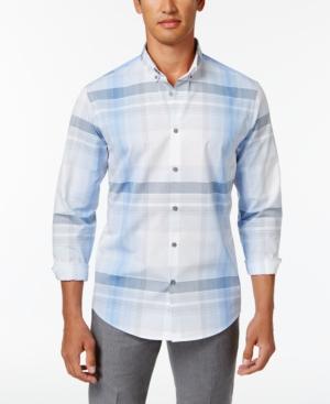 Alfani Men's Morris Plaid Button-down Cotton Shirt, Only At Macy's